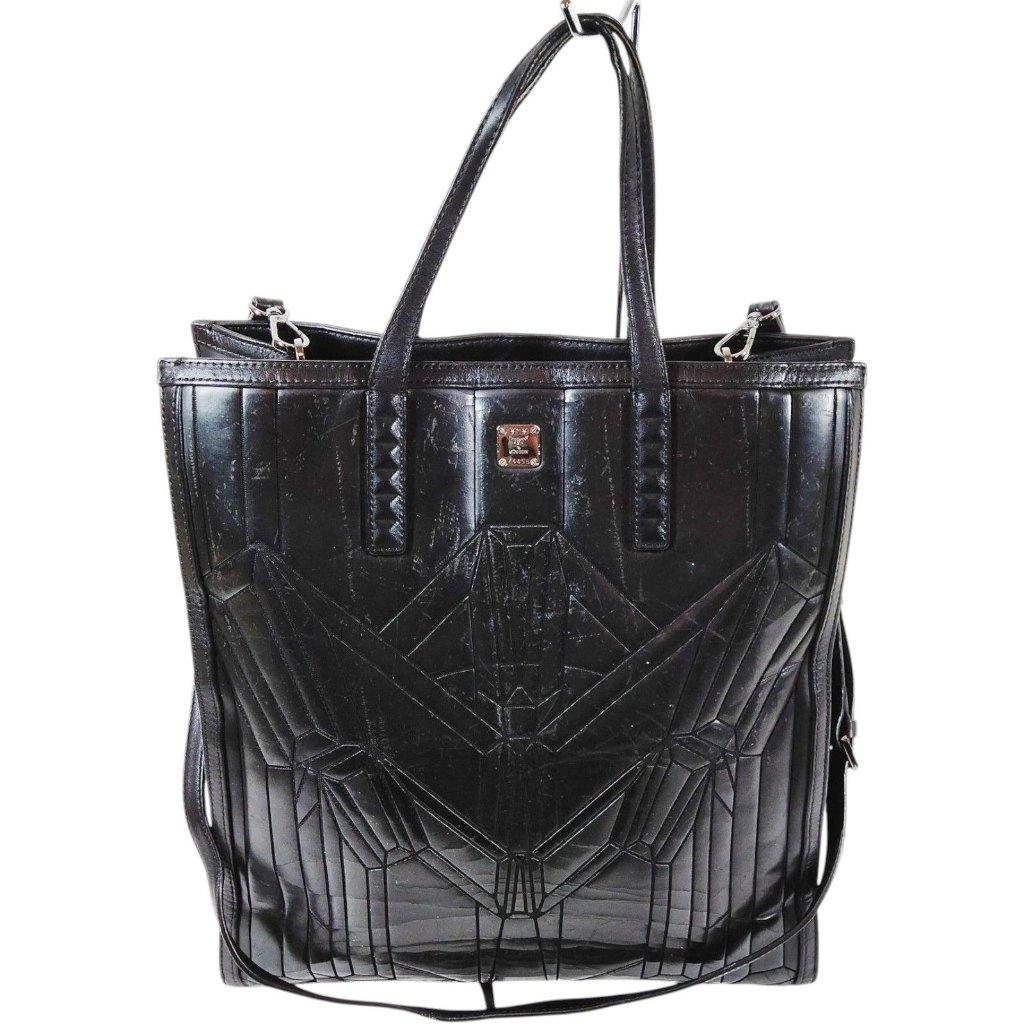 (Eh) Mcm Tote Bag Black Pvc